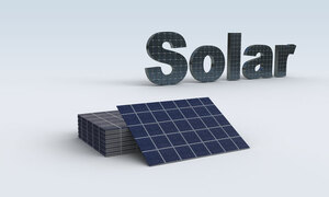 Solar - Solaranlage 3D Schrift - Bild