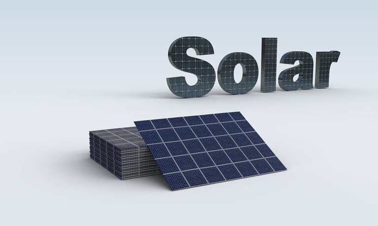 Solar Solaranlage 3D Schrift
