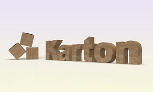 Karton Buchstaben 3D Photoshop