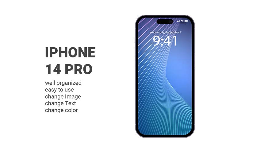 iPhone 14 Pro Vector Mockup
