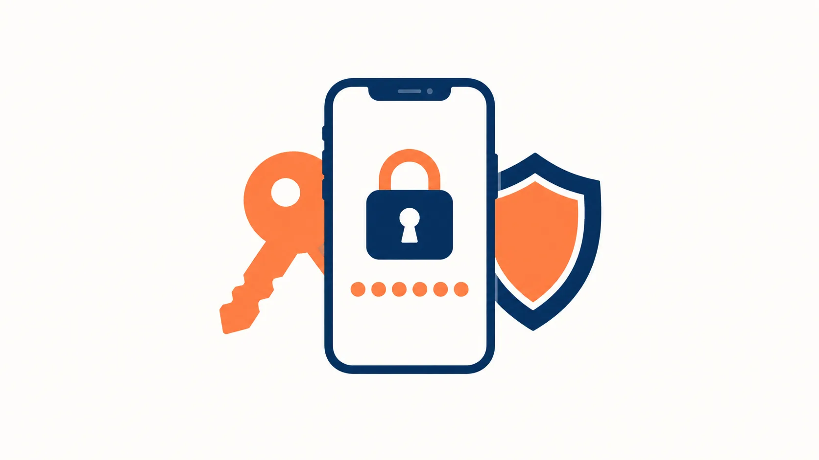 Smartphone mit Schloss-Symbol als Sinnbild für Zwei-Faktor-Authentifizierung