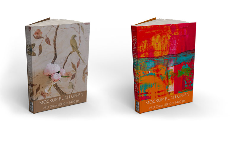 Buch offen mockup Beispiel