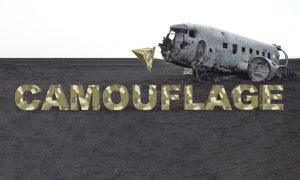 Camouflage-Schrift-3D