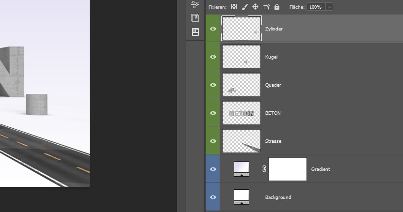 Beton Schrift Ebenen Photoshop