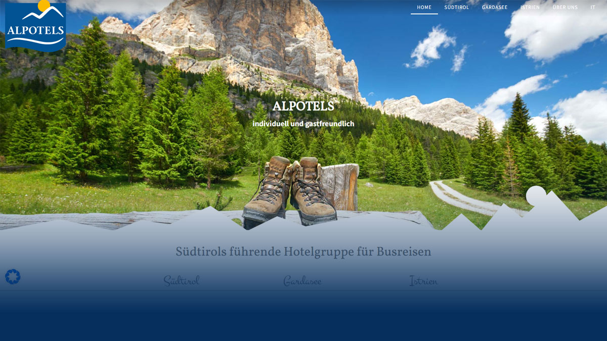 Referenzen 8 Screenshot der Website alpotels.com