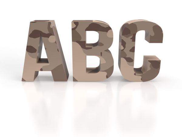 Grafik Design 28 3D-Letters-Camouflage