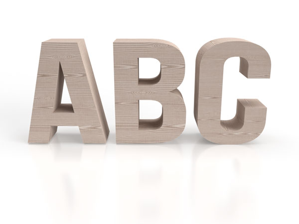 Grafik Design 20 3D-Letters-holz-hell