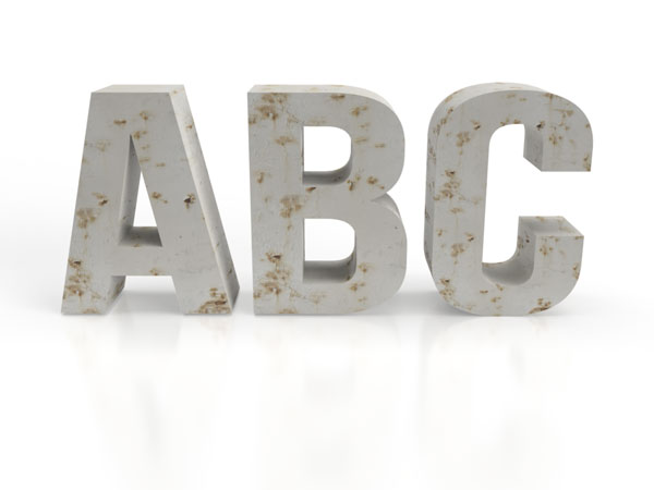 Grafik Design 22 3D-Letters-metal-rust